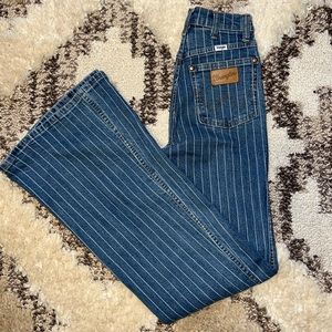 Wrangler Blue Striped Flare Jeans